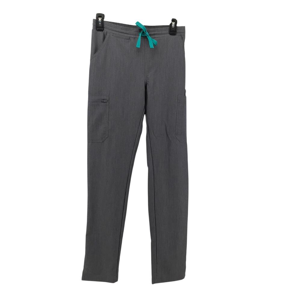 FIGS Yola Skinny Scrub Pant Graphite Grey Extra Small Tall Nursing Healthcare